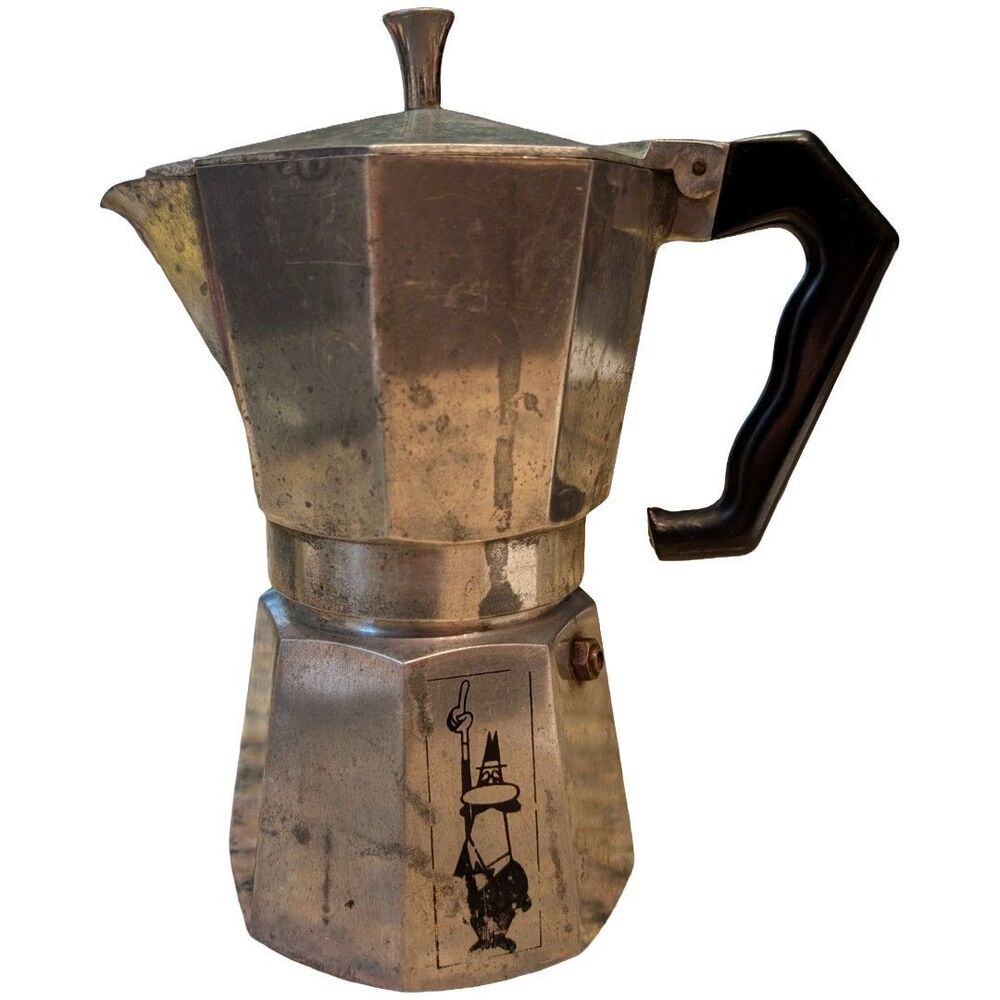 Vintage Bialetti Moka Express Espresso Pot Aluminum Stovetop Coffee Maker